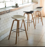 Vogue Low Back Bar Stool - Light Grey