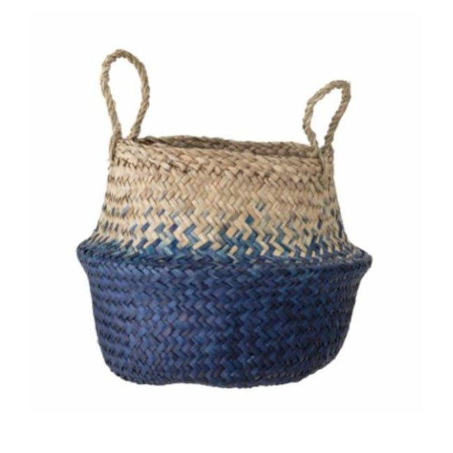 Seagrass Basket Natural/Blue