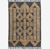 Hand Woven Cotton Rug With Jute
