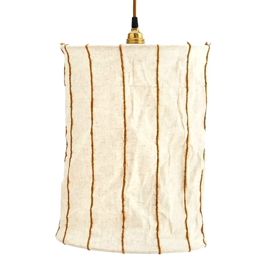 Striped Linen Ceiling Lamp