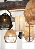 Striped Linen Ceiling Lamp
