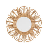 Round Mirror With Bamboo