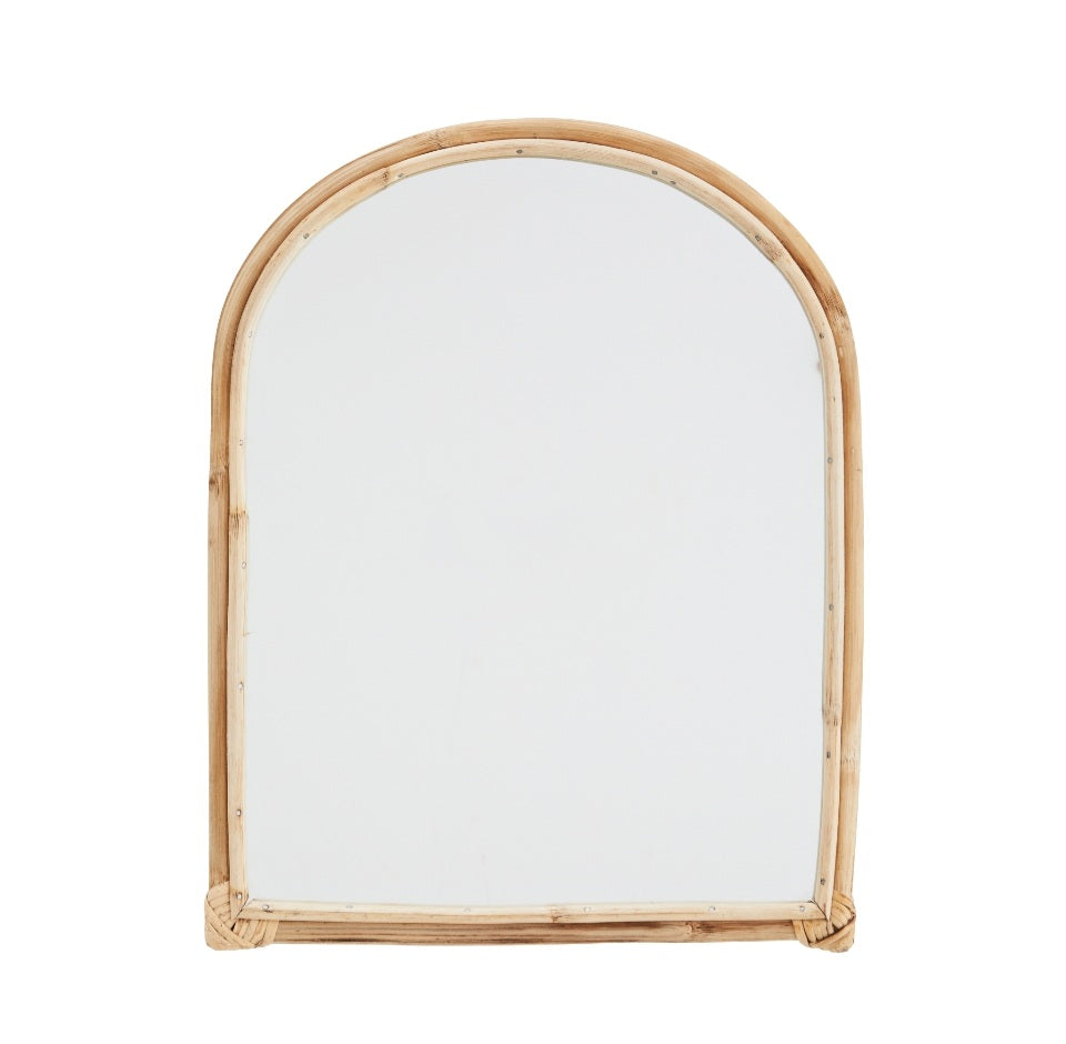 Oval Mirror With Bamboo