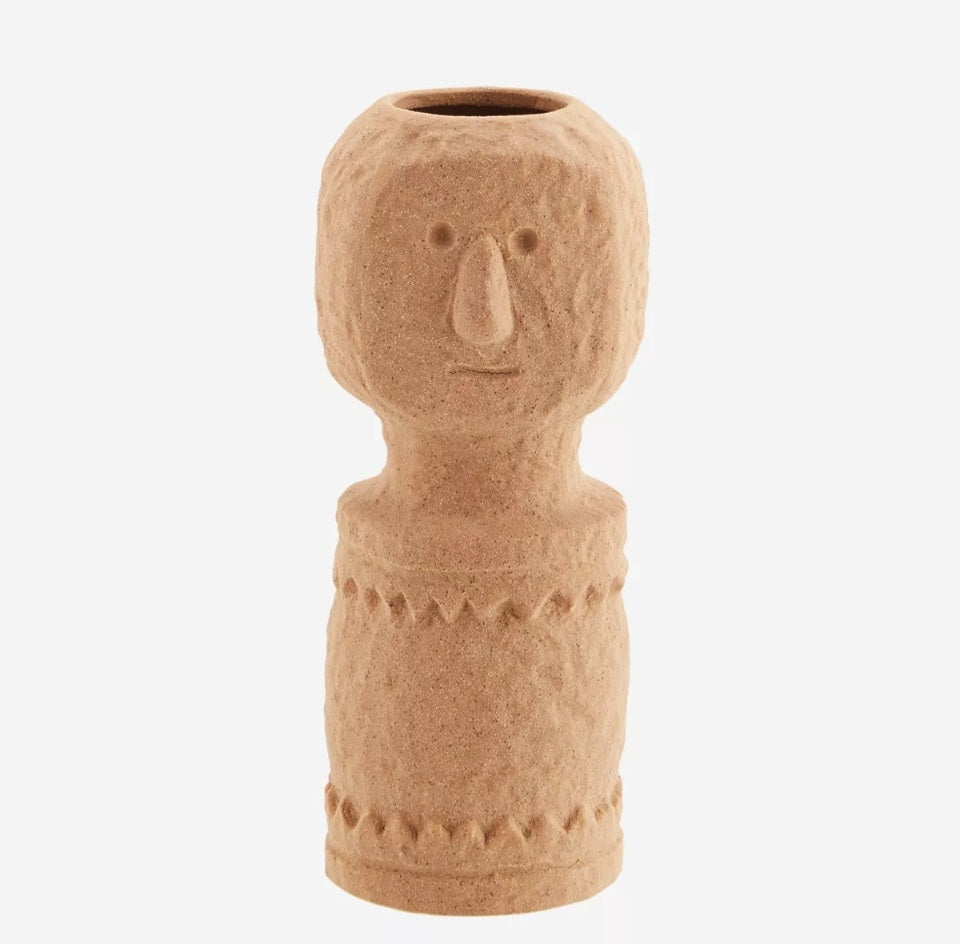 Stoneware Vase With Imprints -Madam Stoltz