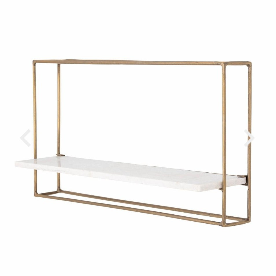 Cooper Shelf, White, Marble