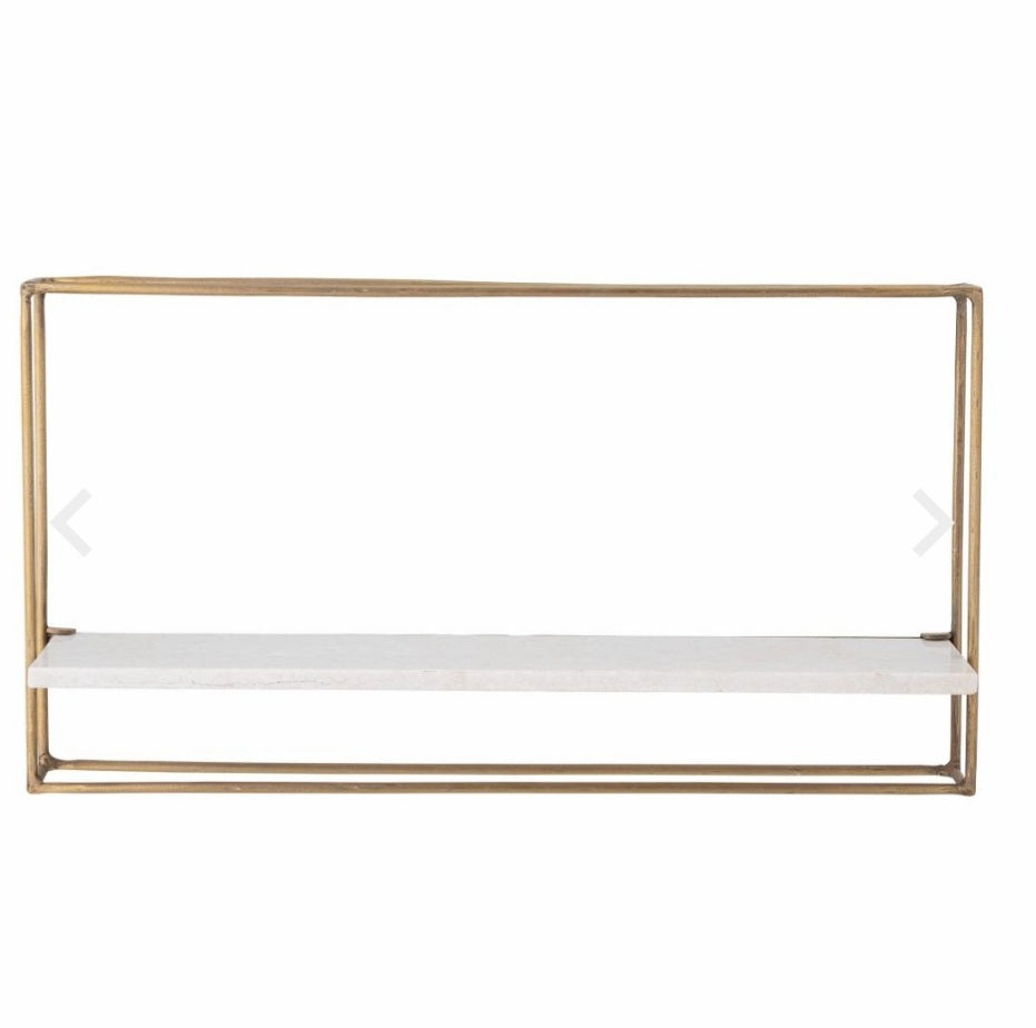 Cooper Shelf, White, Marble