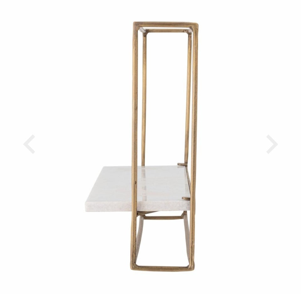 Cooper Shelf, White, Marble