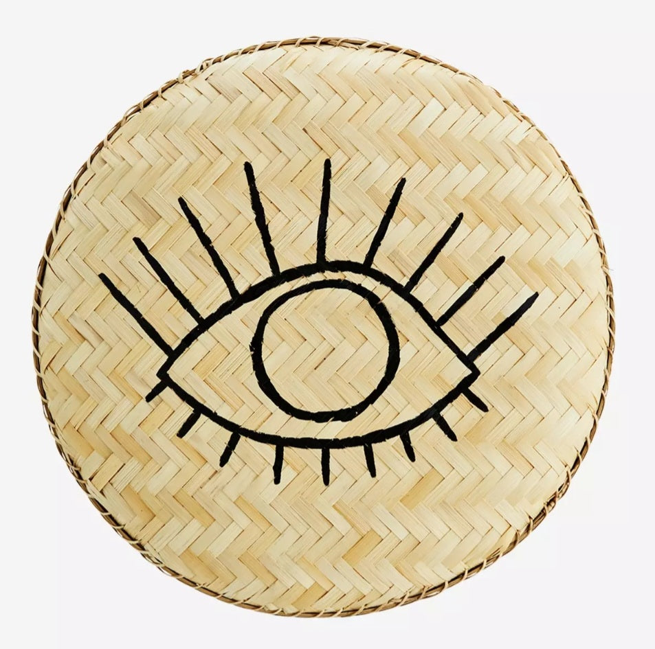 Bamboo Tray With Hand Painted Eye