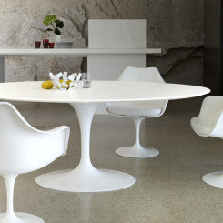 Saarinen Tulip Style Table - White Top 120cm / Diameter