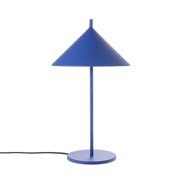 Metal Triangle Table Lamp Matt Cobalt M