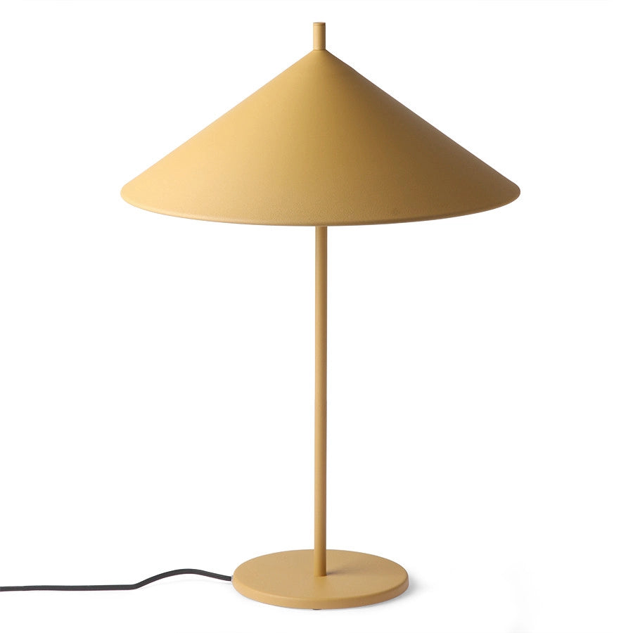 Metal Triangle Table Lamp Matt Ochre L