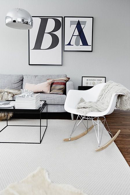 Iconic RAR Style Rocking Chair - Light Grey