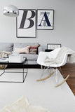Iconic RAR Style Rocking Chair - White