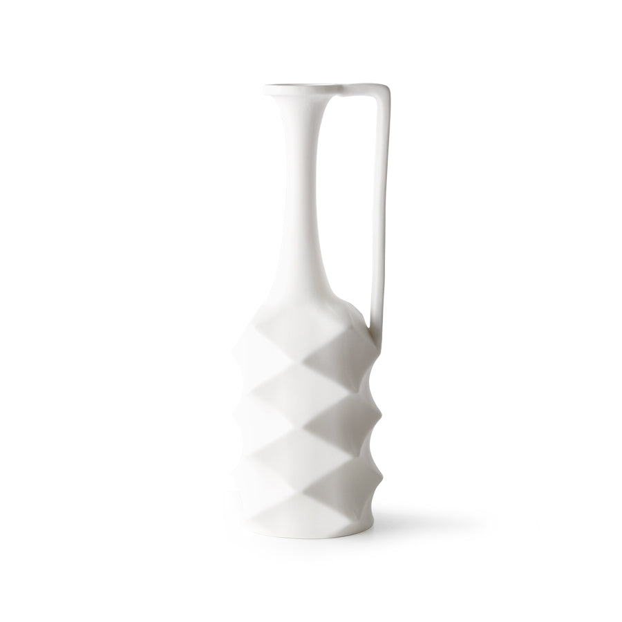 HKliving Matt White Porcelain Vases (set of 4)