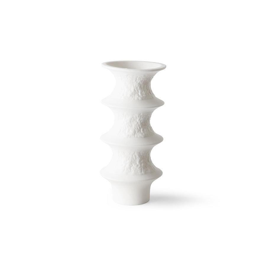 HKliving Matt White Porcelain Vases (set of 4)