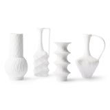 HKliving Matt White Porcelain Vases (set of 4)