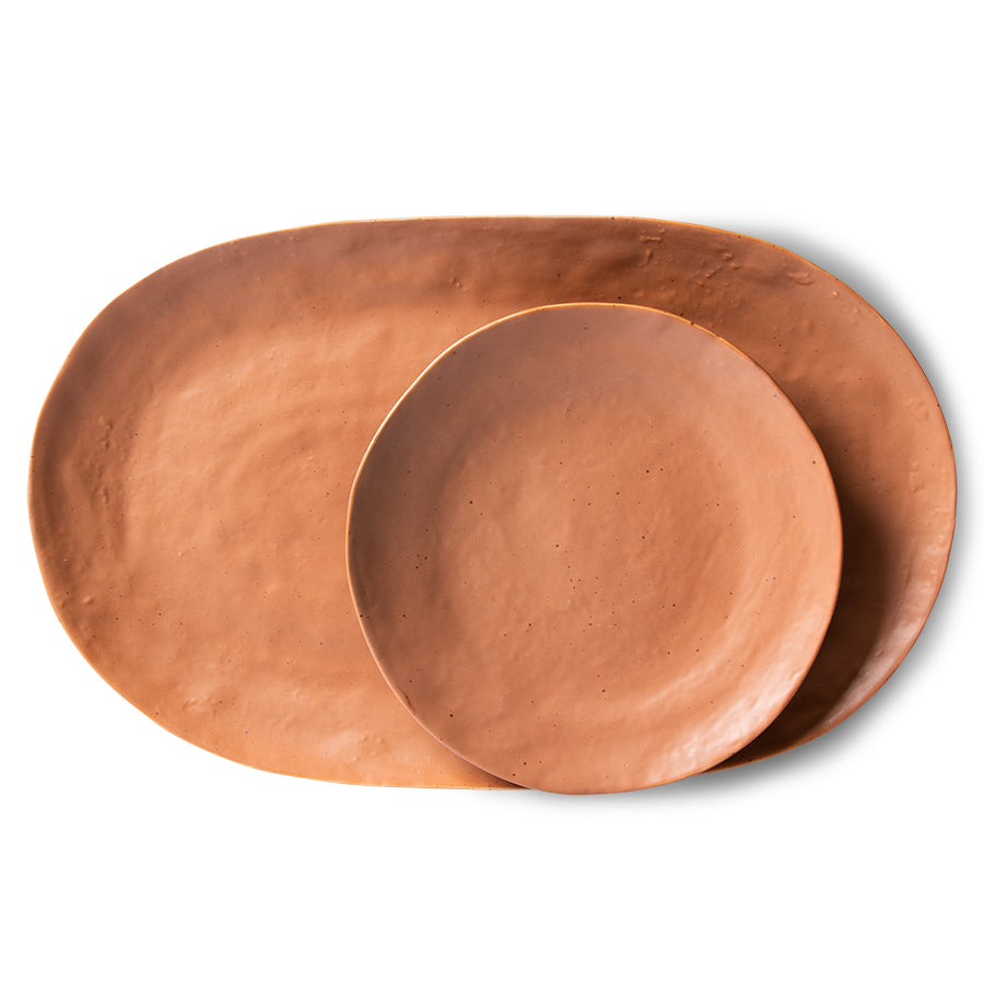 HKliving Organic Serving Tray Brown