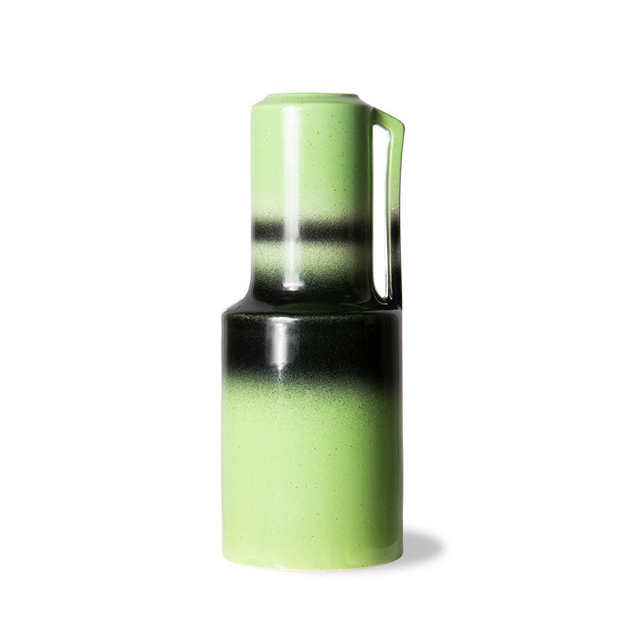 HKliving Ceramic Vase Green With Handle