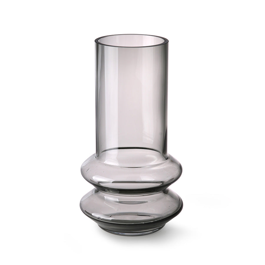 HKliving Smoked Grey Glass Vase M