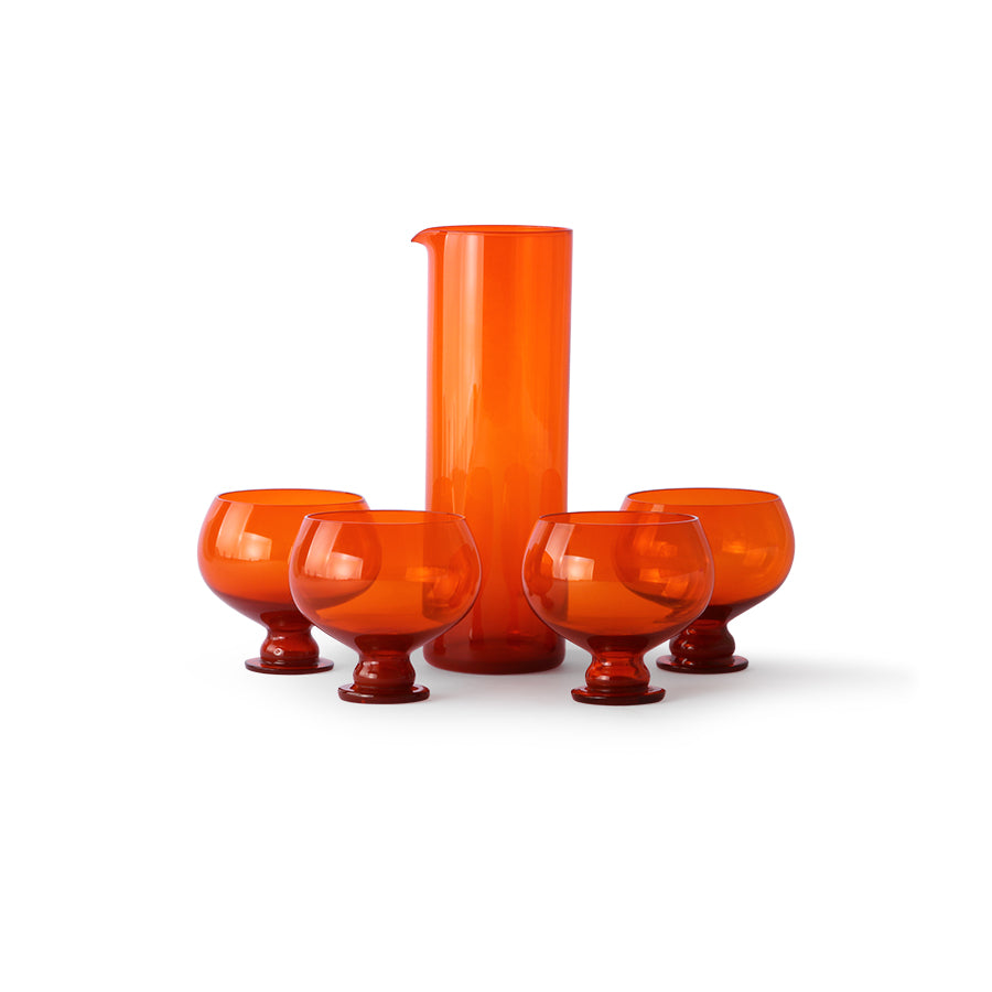 HKliving Funky Orange Glassware Set