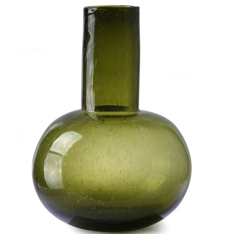 HKliving Green Glass Vase Large