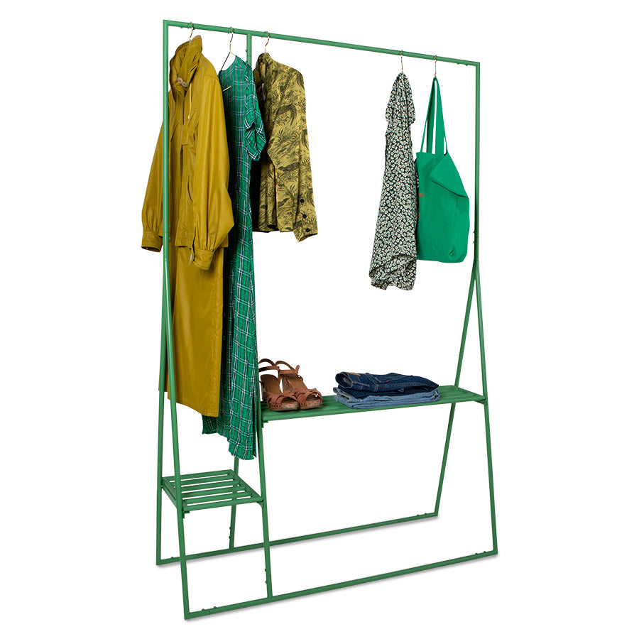 HKliving Brass Clothing Rack Fern Green