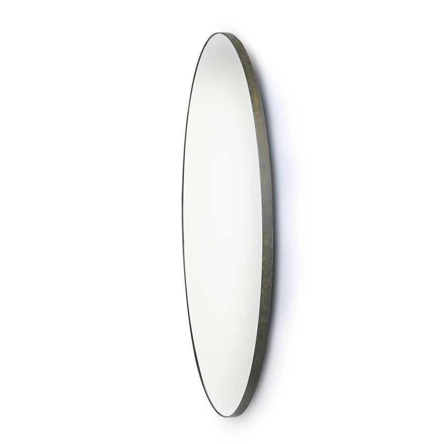 HKliving Round Mirror Metal Frame 120 cm