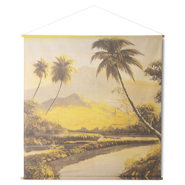 HKliving Vintage Wall Chart: XL Jungle Landscape
