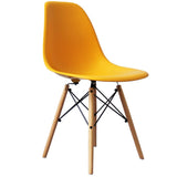 Iconic DSW Style Side Chair  Yellow - Natural Legs