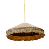 Beige Velvet Hanging lamp With Fringes