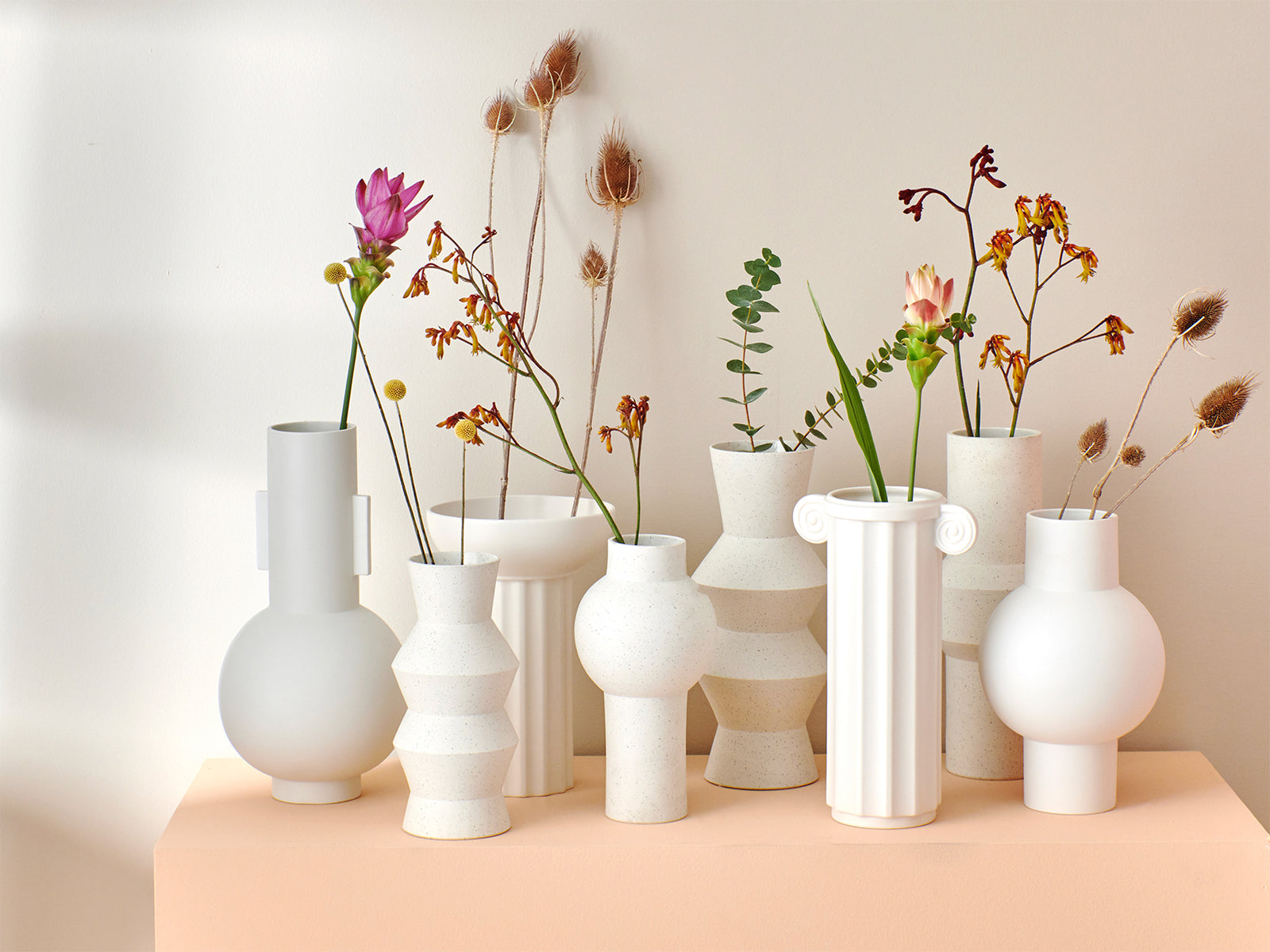 HKliving Speckled Clay Vase Straight L