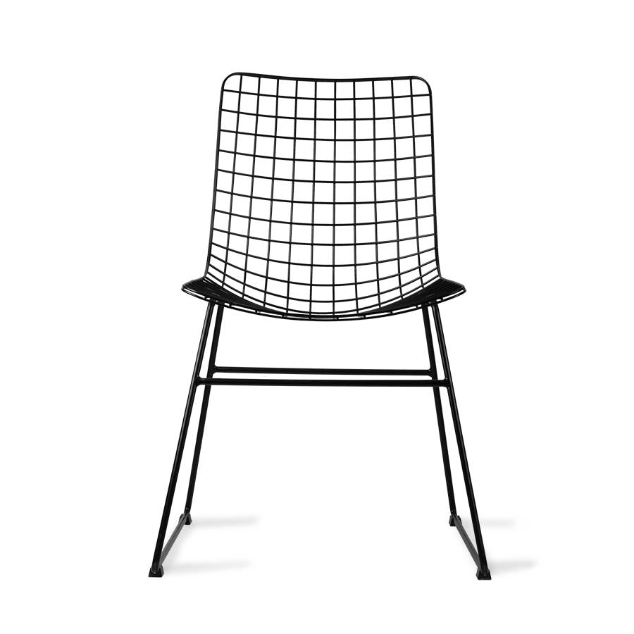 HKliving Metal Wire Chair Black