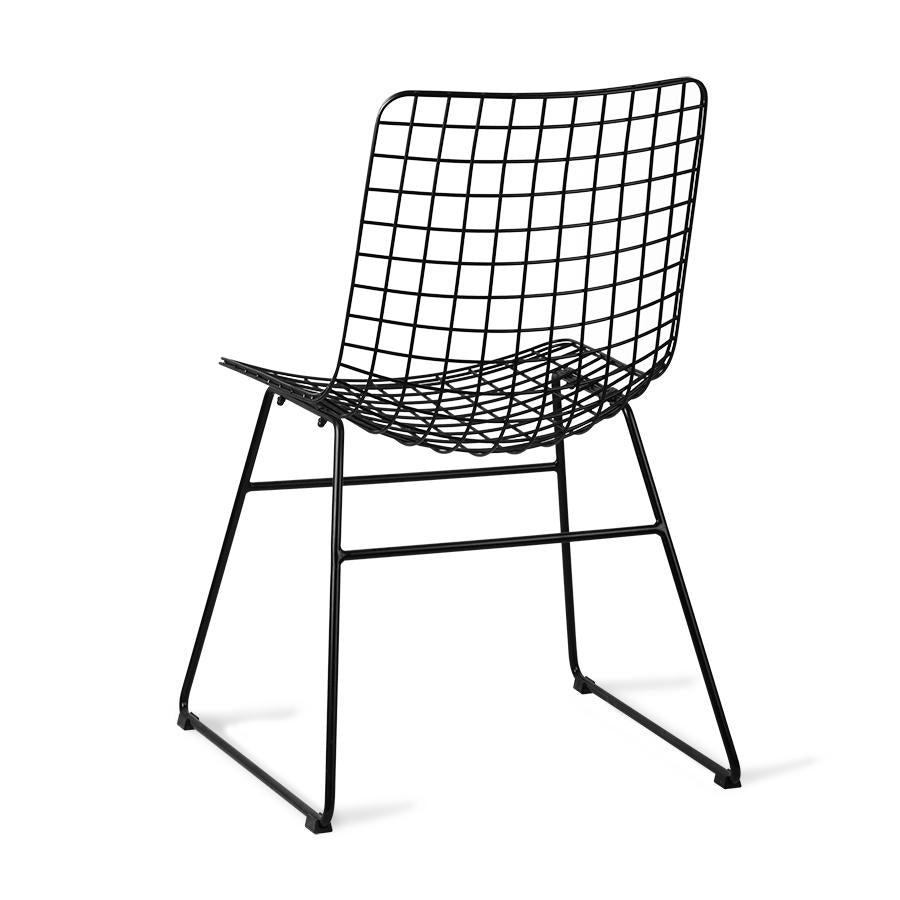 HKliving Metal Wire Chair Black