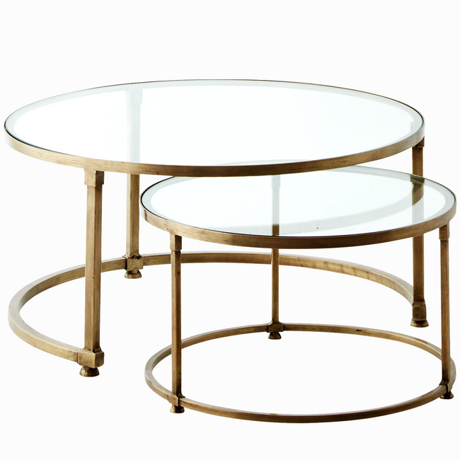 Brass Side Tables / Set of 2 - Madam Stoltz