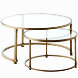 Brass Side Tables / Set of 2 - Madam Stoltz