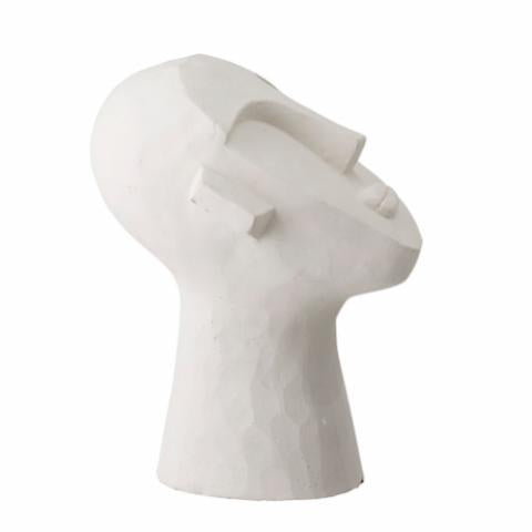 Indo Deco Sculpture White Cement