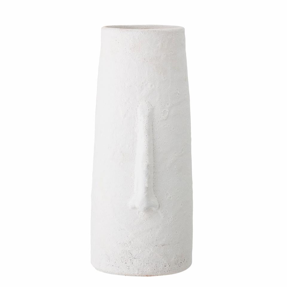 Berican Deco Vase, White, Terracotta