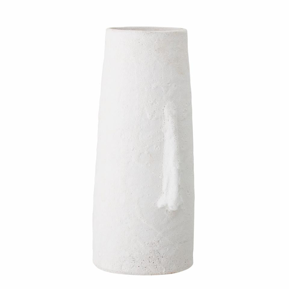 Berican Deco Vase, White, Terracotta