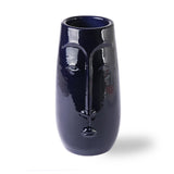 HKliving Face Vase  Azul intenso