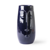 HKliving Face Vase  Azul intenso