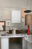 HKliving Retro Stoneware Lamp Base Red