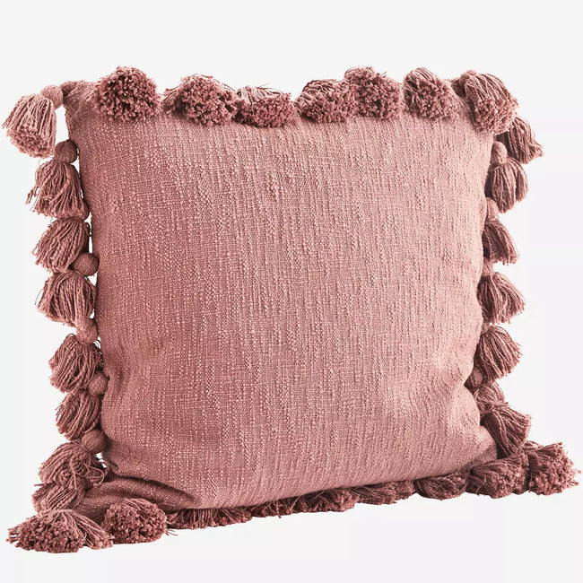 Cushion With Tassels Rose