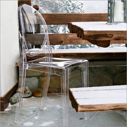 Philippe Starck Style Ghost Victoria Side Chair - Clear