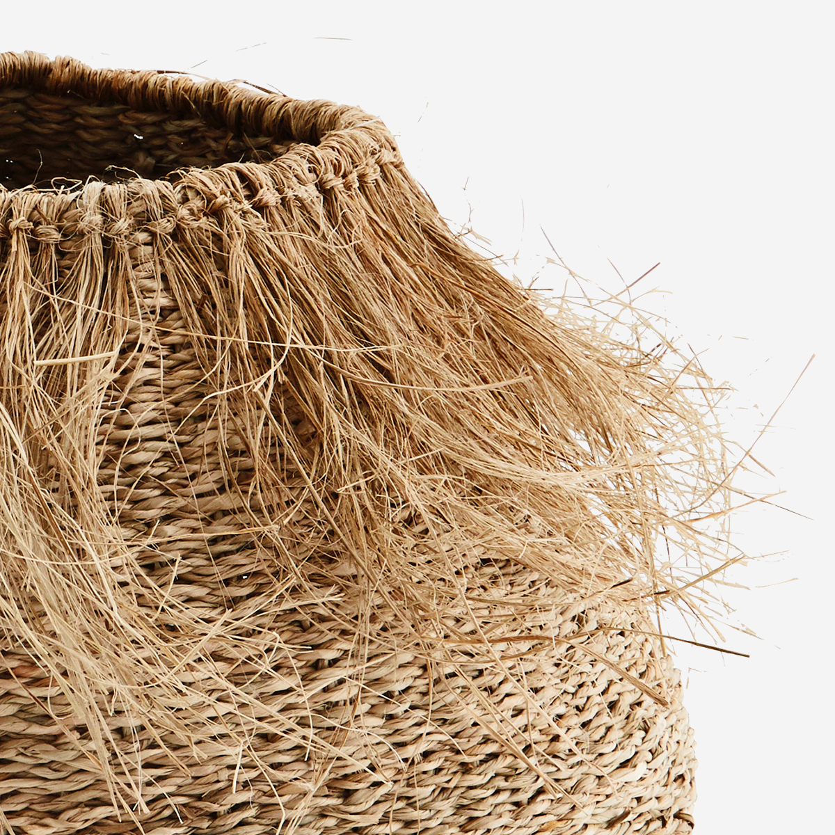 Seagrass Basket With Fringes