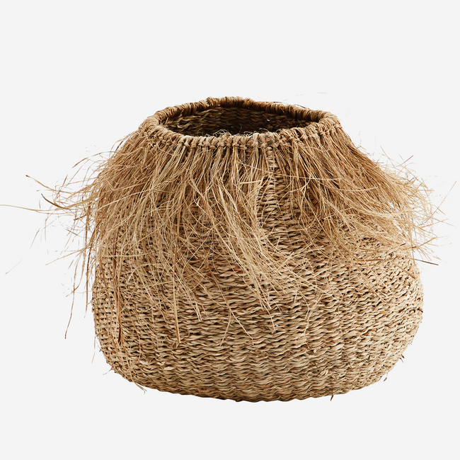 Seagrass Basket With Fringes