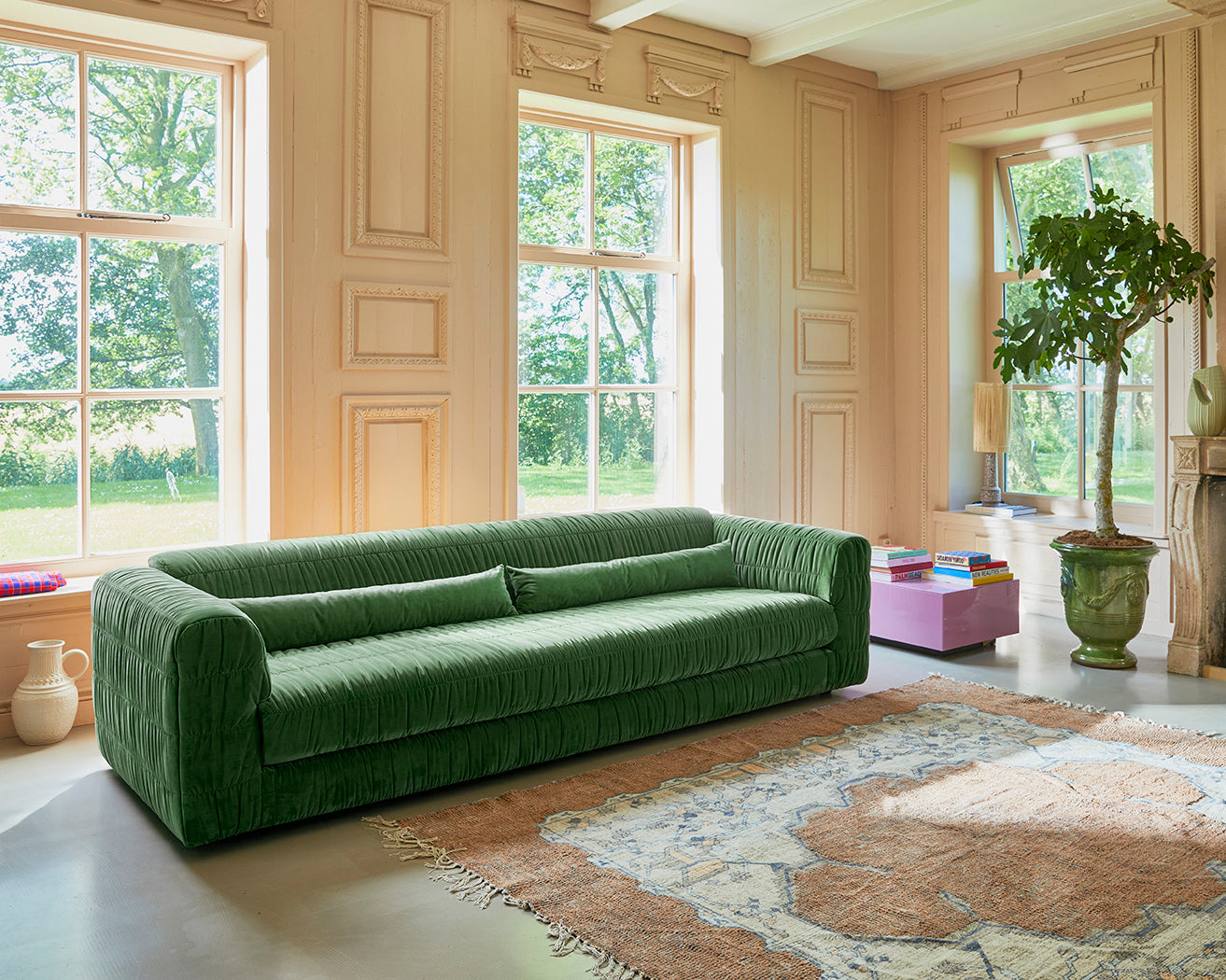 HKliving Printed Rug square Overtufted (250x250)