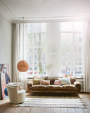 HKliving Retro Sofa 3-Seats Velvet Corduroy Aged Gold