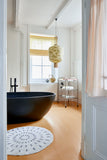 HKliving Round Bath Mat Swirl 120cm