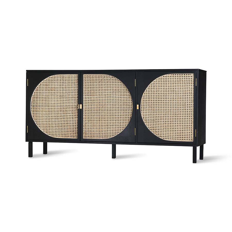 HKliving Retro Webbing Sideboard Black