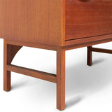 HKliving Wooden Secretary Cabinet Stained Brown